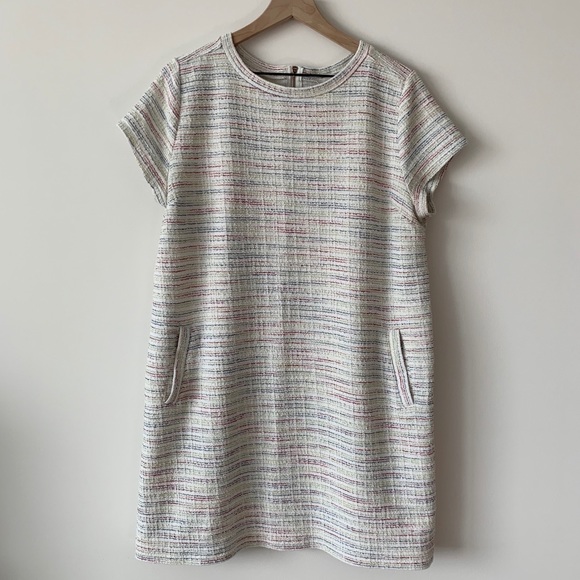 LOFT Dresses & Skirts - Multicolor Tweed Shift Dress